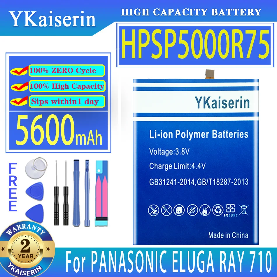 YKaiserin Аккумулятор HPSP5000R75 5600mAh для аккумуляторов мобильных телефонов PANASONIC ELUGA RAY 710