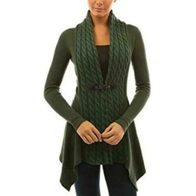 Женский кардиган с длинным рукавом, вязаный свободный свитер, длинный для куртки, верхняя одежда, топы,