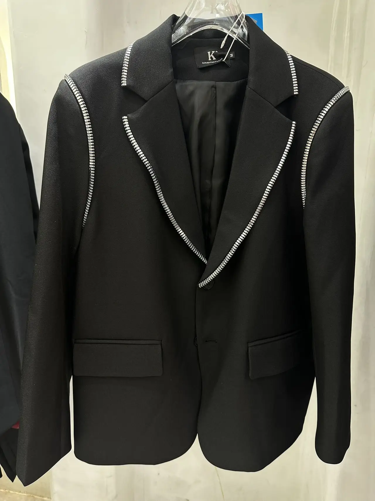 TD9044 Модные мужские пальто и куртки 2023, Полупрозрачная жаккардовая сетка, новый китайский летний свободный костюм на шнуровке