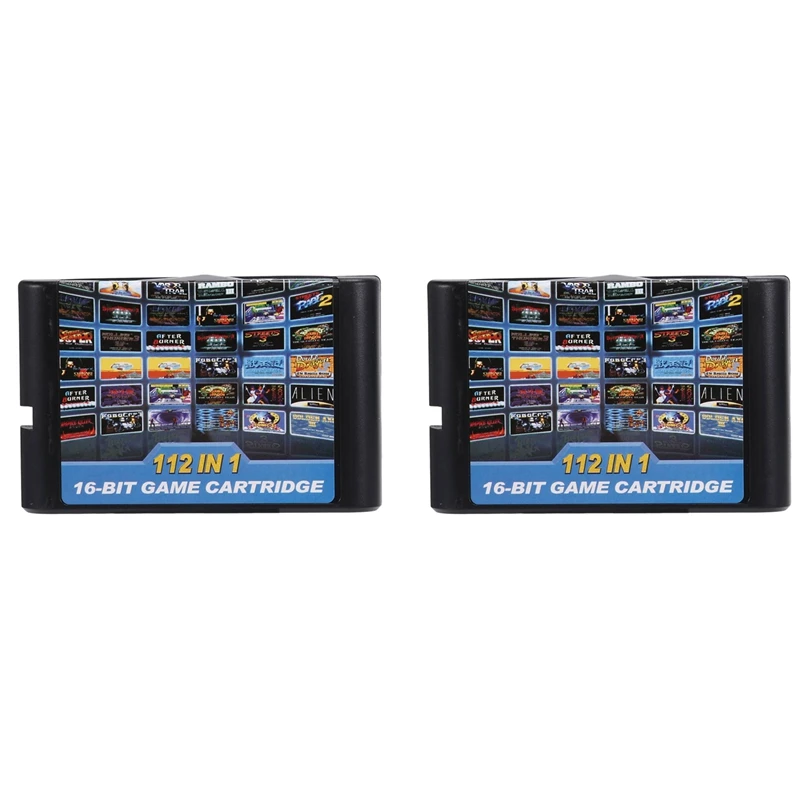 Игровой картридж 2X 112 В 1, 16-битный игровой картридж для Sega Megadrive, игровой картридж Genesis для PAL и NTSC