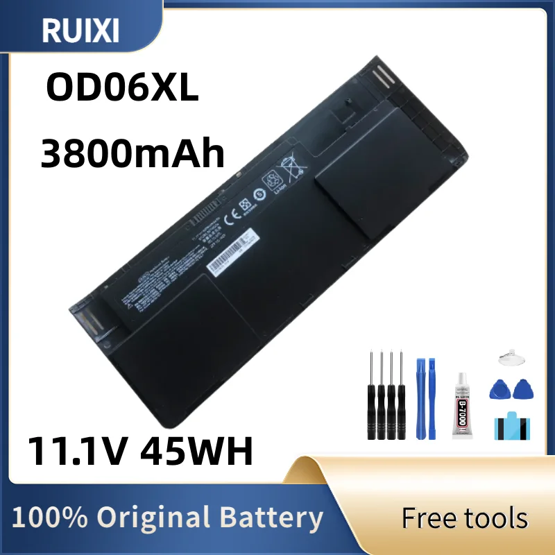 Оригинальный аккумулятор RUIXI OD06XL для EliteBook Revolve 830 810 G1 (C9B03AV) G2 G3 HSTNN-IB4F HSTNN-W91C 698943-001 H6L25AA H6L25UT