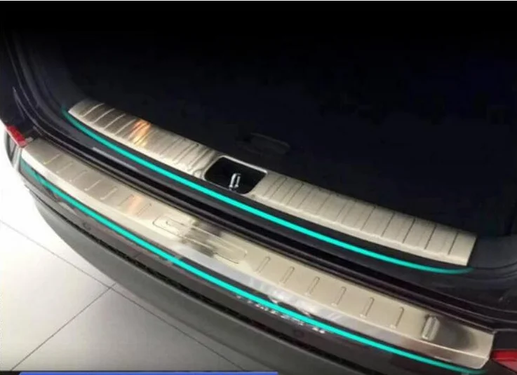 Для Hyundai Tucson 2015 2016 2017 Крышки заднего бампера багажника автомобиля Внутренняя + внешняя отделка Аксессуары для бампера Для стайлинга автомобилей