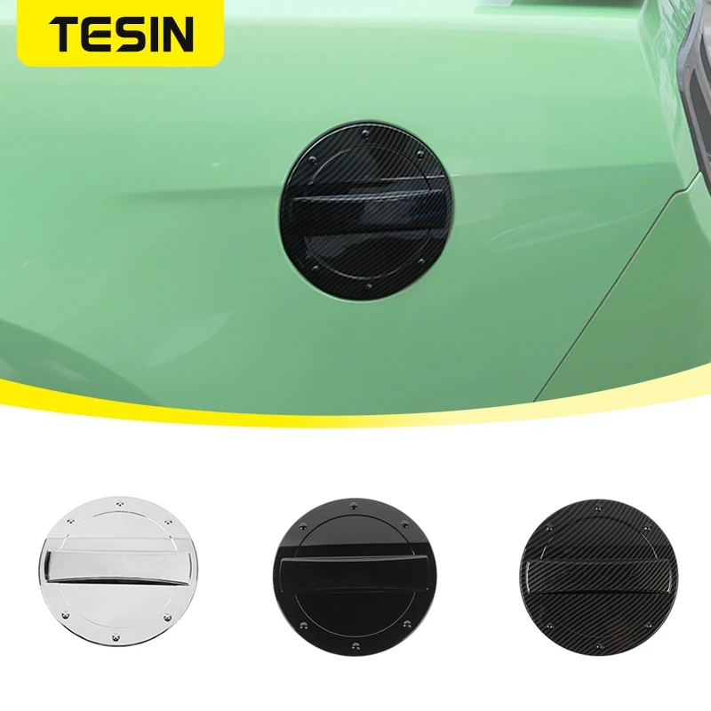 TESIN ABS Углеродное Волокно Крышка Топливного Бака Декоративные Наклейки для Ford Mustang 2010 2011 2012 2013 2014 Внешние Аксессуары