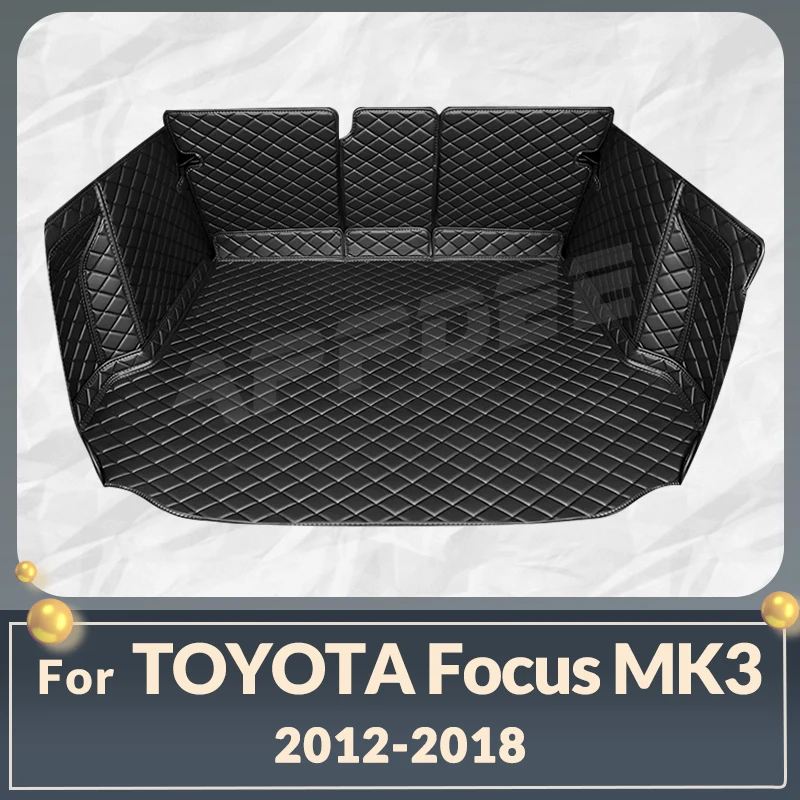Автоматический коврик для багажника с полным покрытием для Toyota Focus MK3 2012-2018 17 16 15 14 13 Накладка на багажник автомобиля, Аксессуары для защиты интерьера