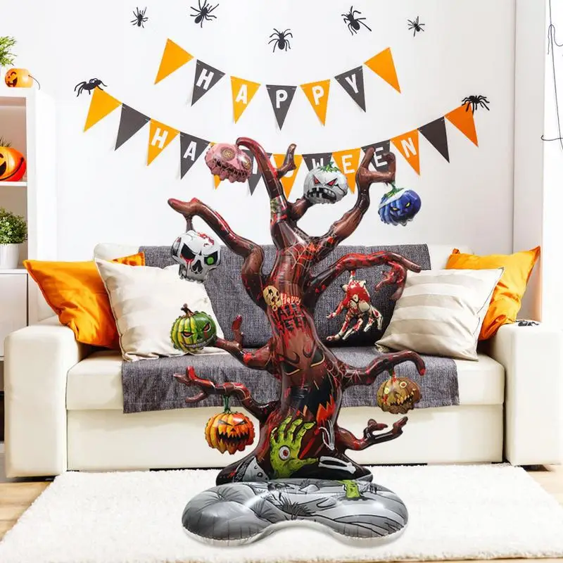 Хэллоуин Призрачное дерево, Фольгированный шар, Стоящее Призрачное дерево, Тыквенные глазные яблоки, воздушный шар, украшения для вечеринки, детские Надувные игрушки