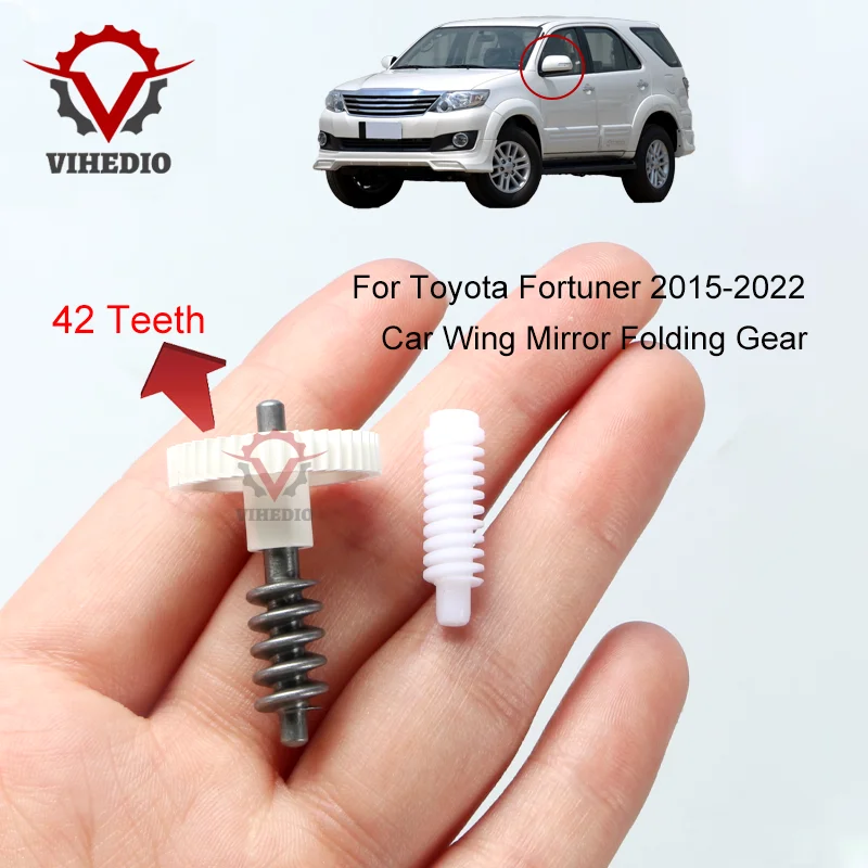 Для Toyota Fortuner 2015-2022 Складное зеркало заднего вида OEM-редуктор с электроприводом на 42 зуба, высококачественная сборка сердечника