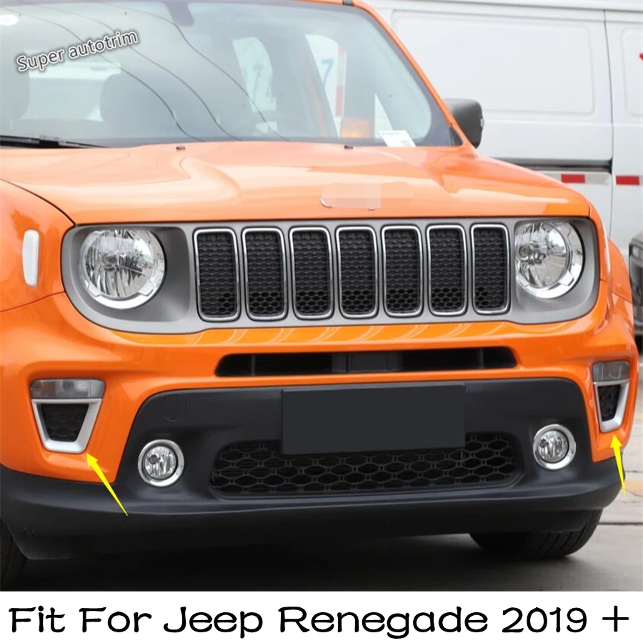 Передний сигнал поворота автомобиля Противотуманные фары Лампы Декоративная накладка Подходит для Jeep Renegade 2019 2020 ABS Хромированные внешние аксессуары