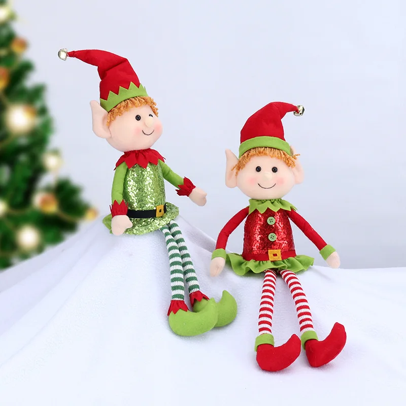 Рождественские плюшевые ножки большого размера, украшения для кукол-эльфов, Игрушки для мальчиков и девочек, Куклы-эльфы, Новогодние украшения для дома, Украшения для Рождественской елки