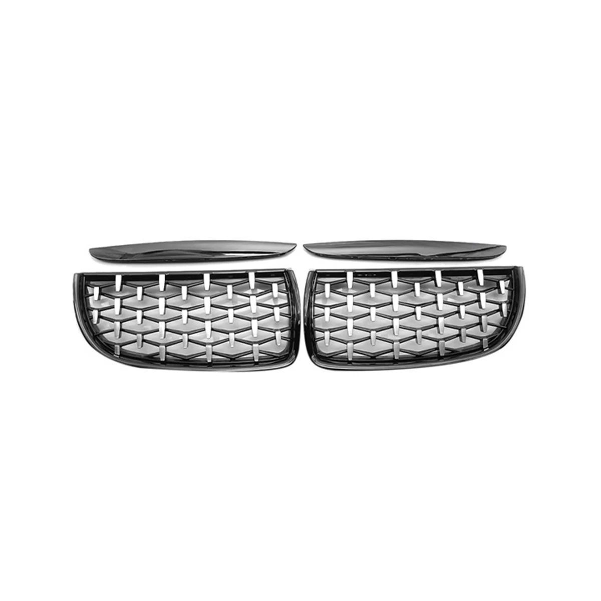 Автомобильный Хромированный Глянцевый черный Передний капот Решетка для почек Сетка Спортивные гоночные решетки для 3 серий E90 E91