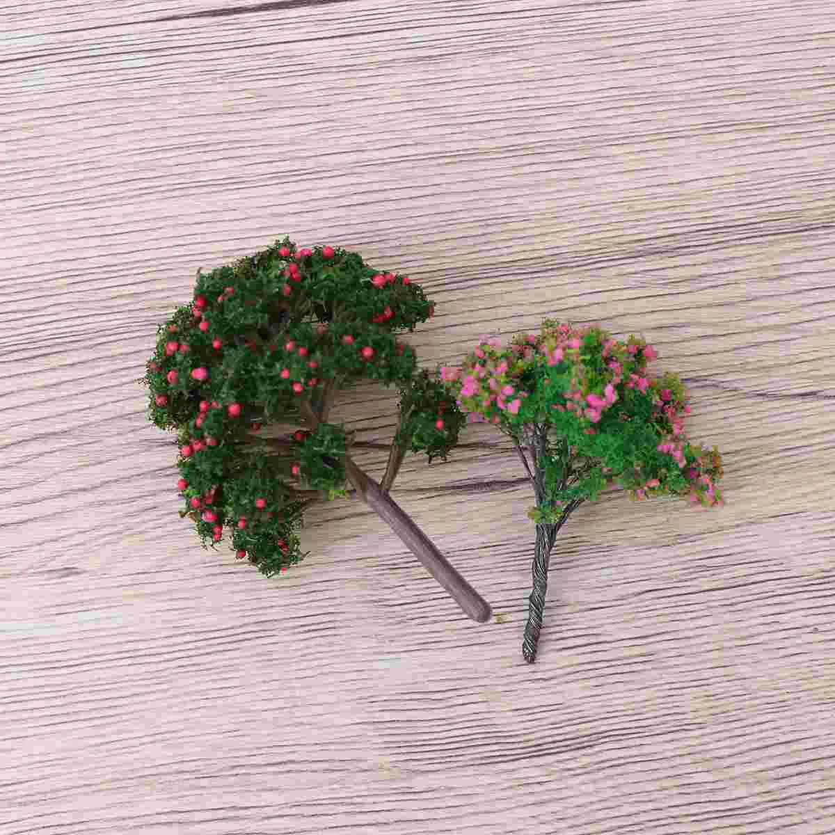 2 шт./компл. миниатюрные украшения, пейзаж, искусственная модель дерева, пластик, деревья