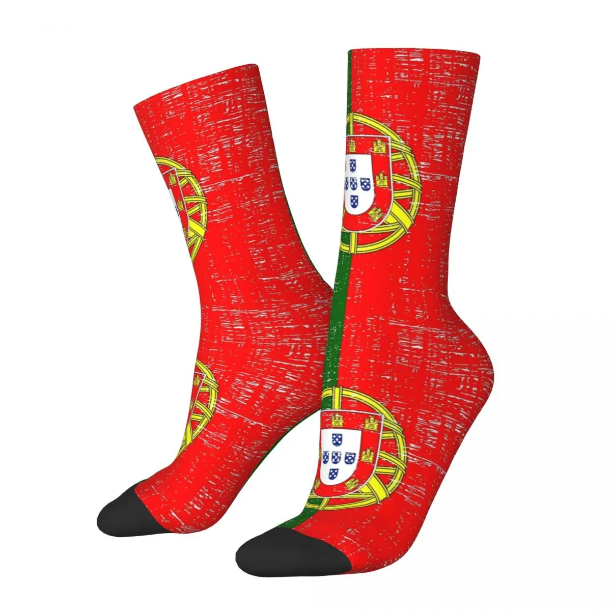 Флаг Португалии (1) Носки Harajuku, высококачественные чулки, всесезонные носки, Аксессуары для рождественских подарков унисекс
