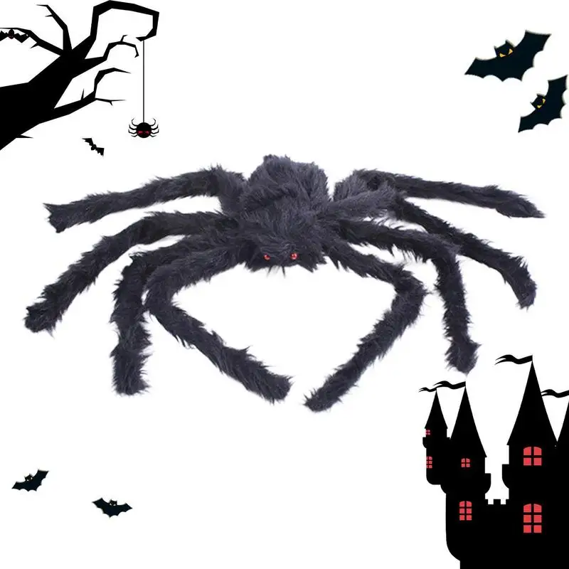 Искусственный паук на открытом воздухе и в помещении Волосатый паук для розыгрыша на Хэллоуин, реквизит, украшения на Хэллоуин для ресторанов, театральных шоу, кафе