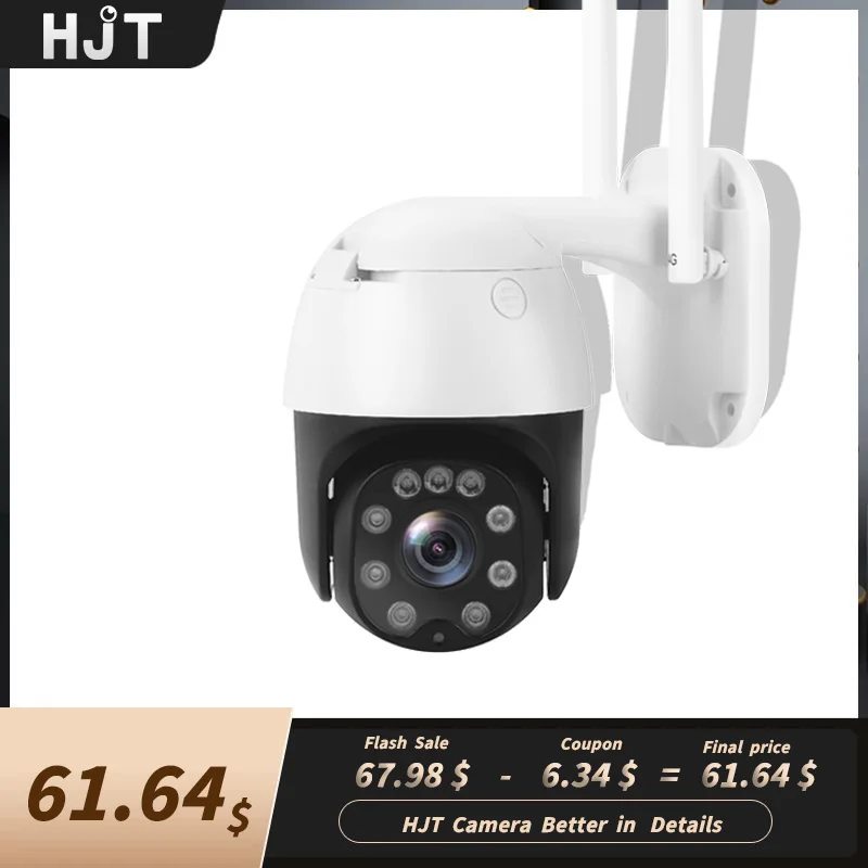 HJT 5-кратный Зум WIFI IP-Камера 5MP/1080P Полноцветная Ночного Видения Двухсторонняя Аудио PTZ Камера Безопасности Беспроводная Водонепроницаемая Карта Camhi TF