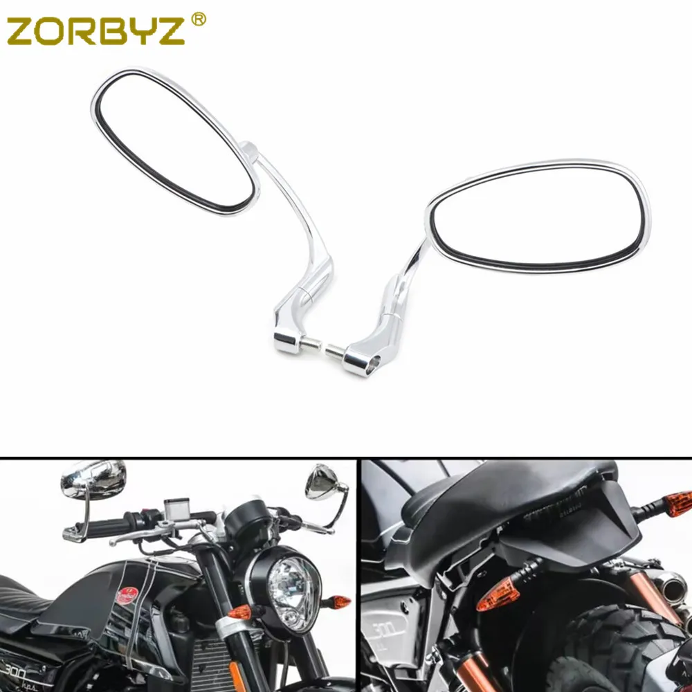 ZORBYZ для мотоцикла Aprilia Mondial HPS 125 300 Хромированная ручка на конце овального бокового зеркала заднего вида E9 Mark