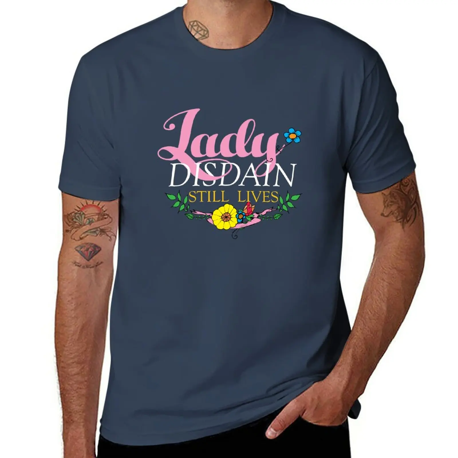 Новая футболка Lady Disdain, эстетичная одежда, летняя одежда, черные футболки для мужчин
