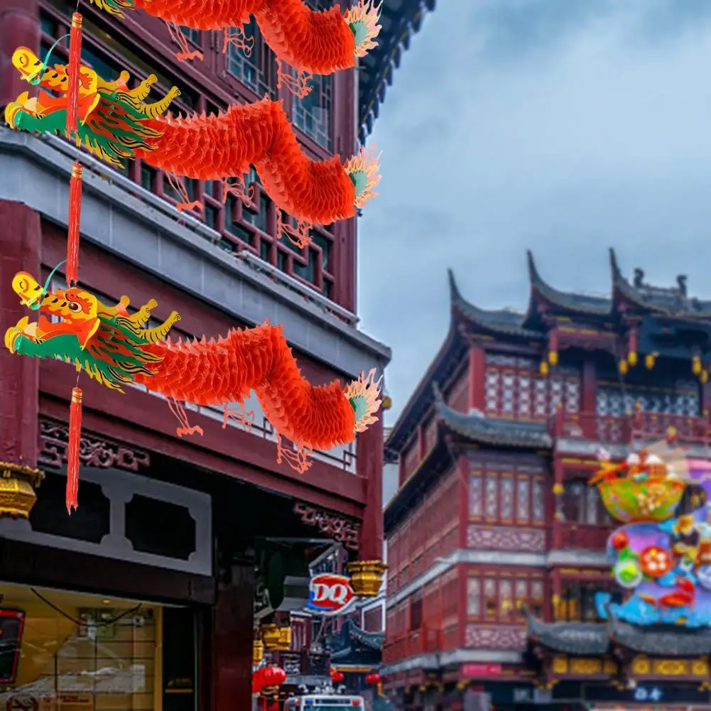 Фонарь дракона в китайском стиле с трехмерным ощущением Создает атмосферу фонаря лодки-дракона для китайского Нового года