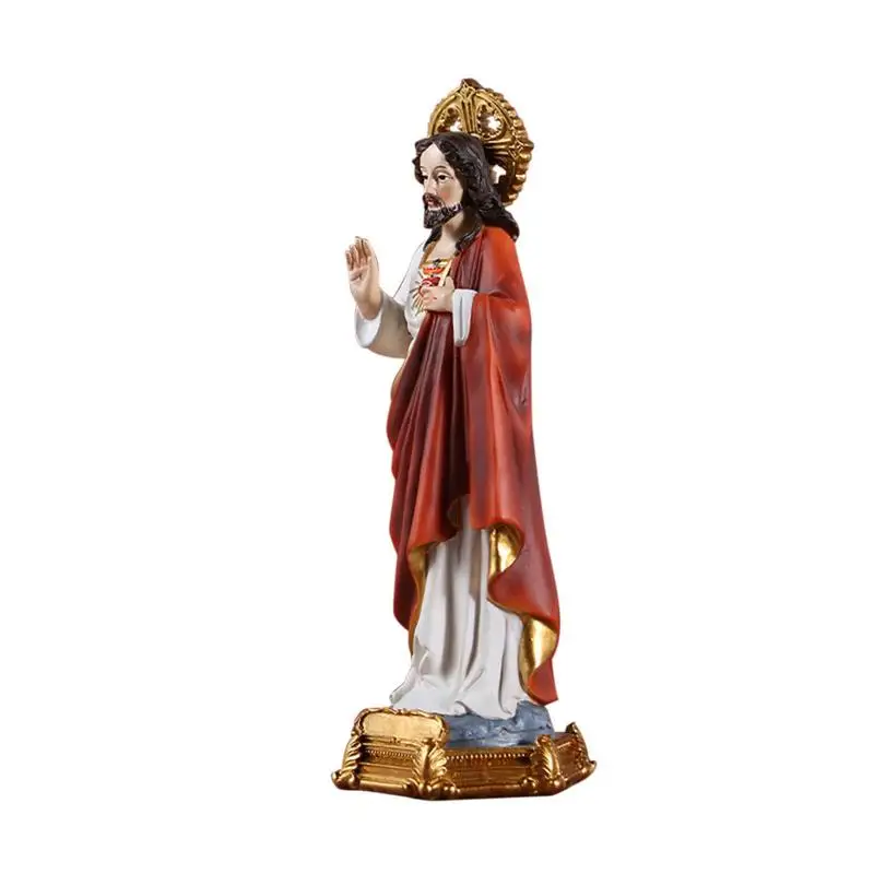 Религиозные Статуи Святой Иисус Христос Статуи и статуэтки 9 Дюймовая Статуя Божественного Милосердия Орнамент цвета смолы Ренессанс