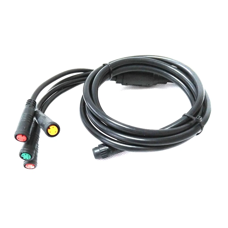 Удлинитель для электровелосипеда 1T4, кабель для электровелосипеда, водонепроницаемый разъем для электрического велосипеда, дисплей тормоза, дроссельная заслонка.