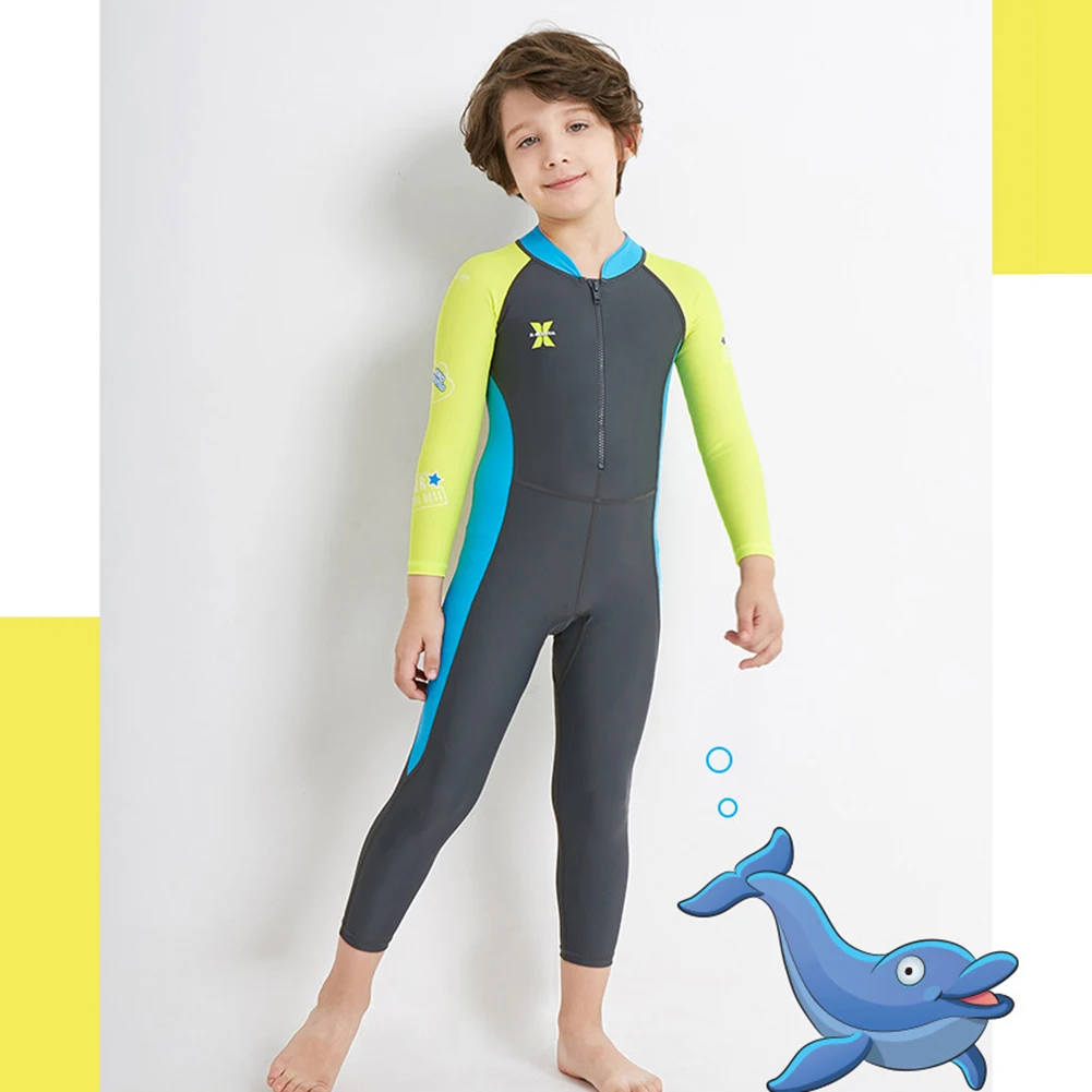 Детский костюм для дайвинга и серфинга, защита от медуз, цельная одежда для дайвинга, защита от ультрафиолета на молнии, Снаряжение для водных видов спорта