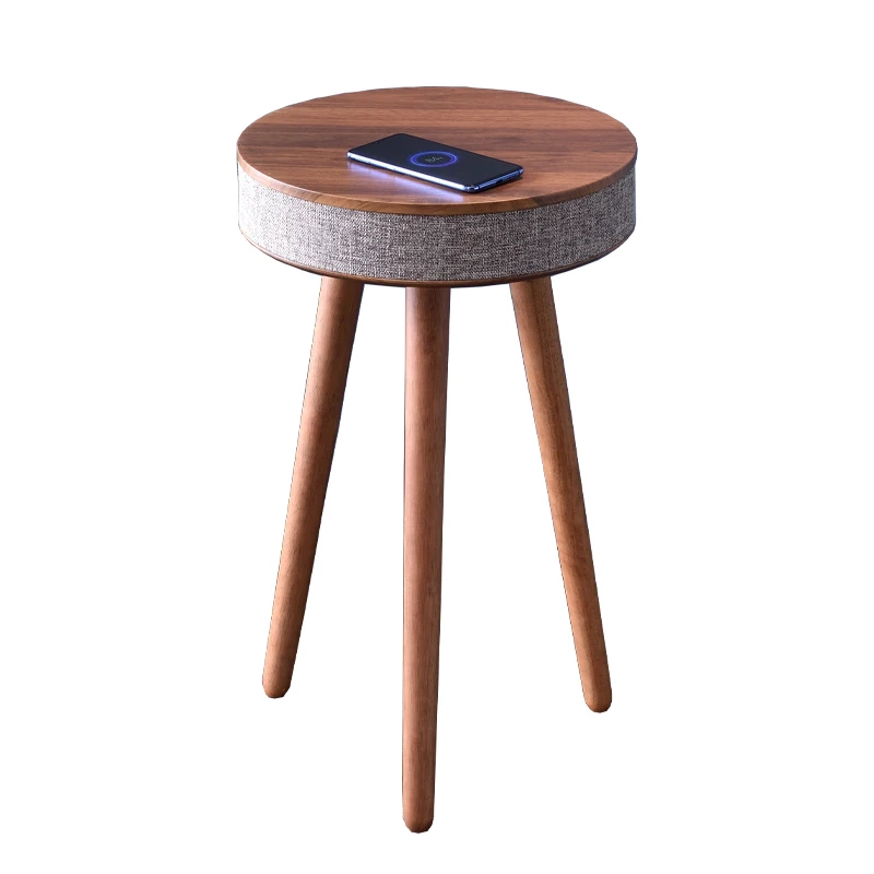 Креативный умный журнальный столик с Hi-Fi Bluetooth-динамиком, беспроводной зарядкой, приставной столик в гостиной в скандинавском стиле со стереозвуком