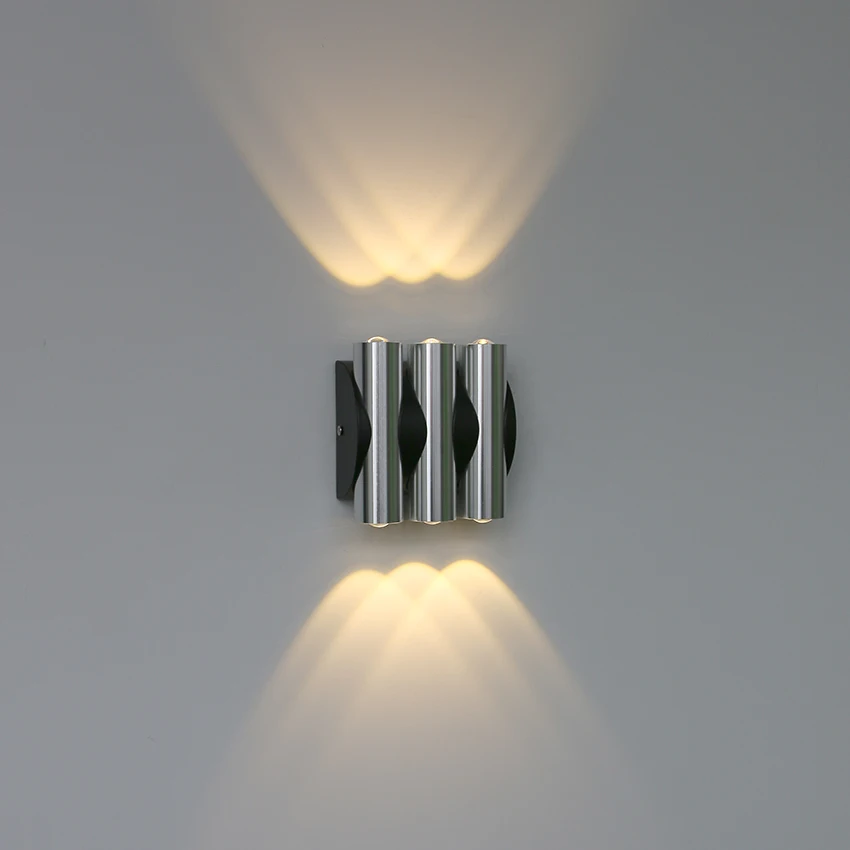 Креативный светодиодный настенный светильник Алюминиевый настенный светильник Вверх и вниз Настенное бра Гостиная Спальня В стороне Коридор Лестница Настенные светильники BL79x