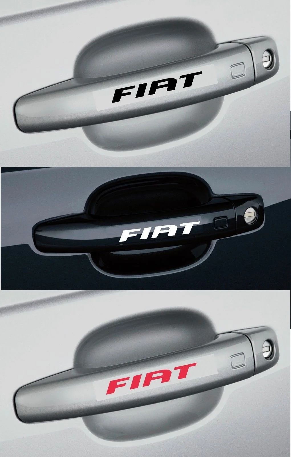 8x Для FIAT - Дверная ручка автомобиля, наклейка-НАКЛЕЙКА BRAVO PUNTO длиной 100 мм