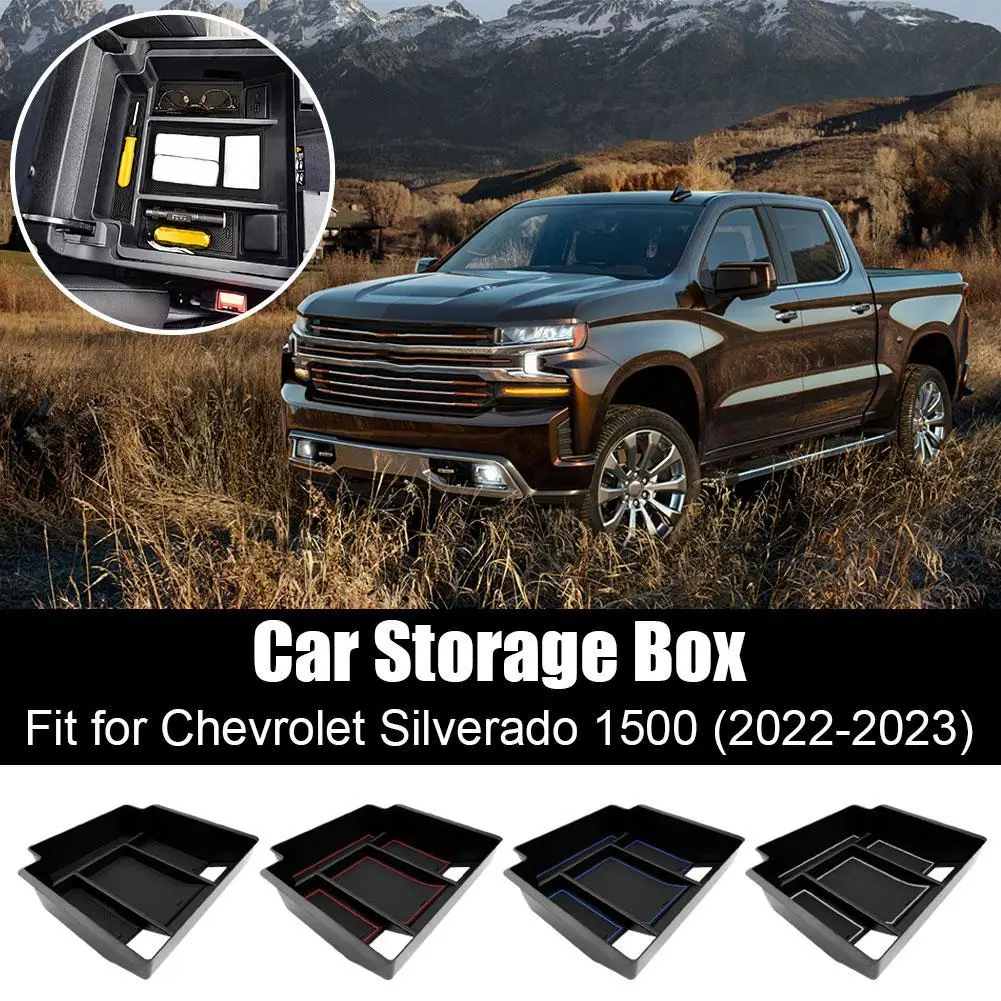 Автомобильный центральный подлокотник Ящик для хранения Поддон Органайзер для центральной консоли Лоток Подходит для Chevrolet Silverado 1500 (2022-2023) M5R7