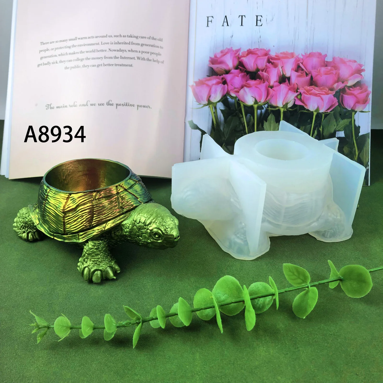 Формы для гипсовых горшков с черепахой, сделай САМ, Цветочный горшок, форма для украшения из эпоксидной смолы, цементной штукатурки, 3D коробка для хранения черепахи, Силиконовая форма
