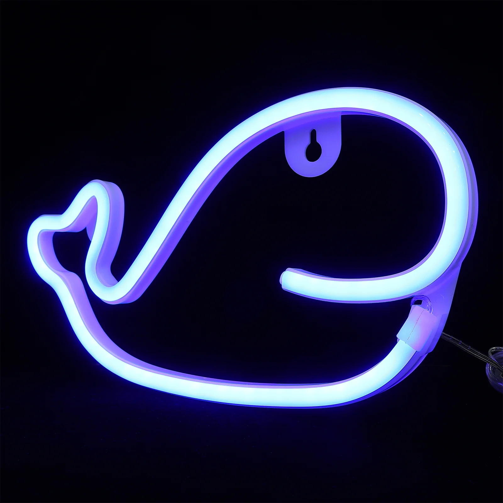 The Whale LED Neon Lights Креативная вывеска USB Wall Decor Настенные барные вывески Белое украшение из АБС-пластика Shark