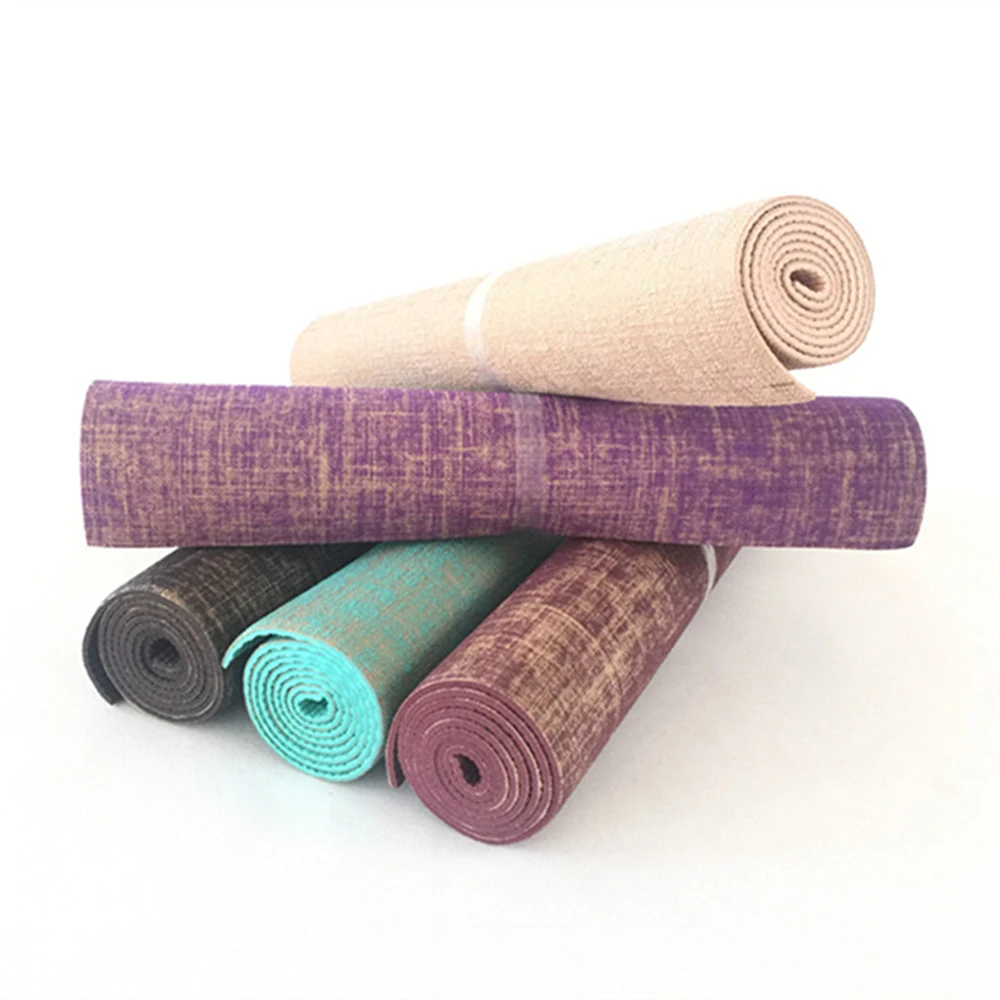 Настраиваемый коврик для йоги из конопли для пилатеса, прямая поставка, хлопковый коврик для йоги