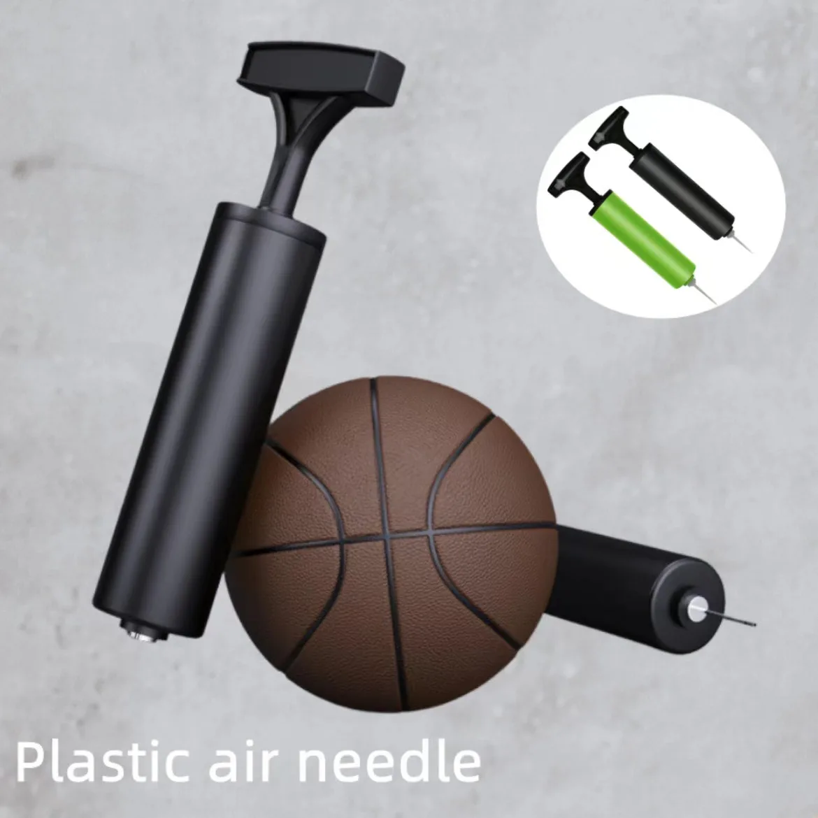 Портативный футбольный футбольный воздушный насос Кольцо для плавания Пляжный мяч Надувной баскетбольный насос Надувная игла