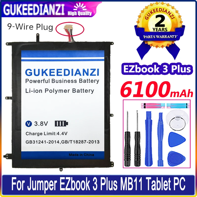 Новый Аккумулятор Bateria EZbook 3 Plus 6100mAh Для Jumper EZbook3 Plus MB11 MB12 HW-3487265 TH140A Tablet PC Высокого Качества