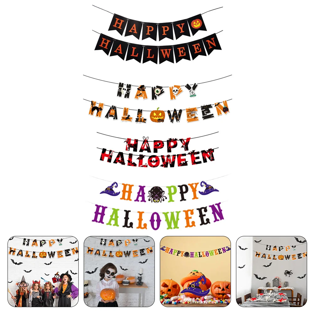 Подвесной флаг на Хэллоуин, Баннер, Декор для вечеринки, Декоративные Баннеры, Тыква