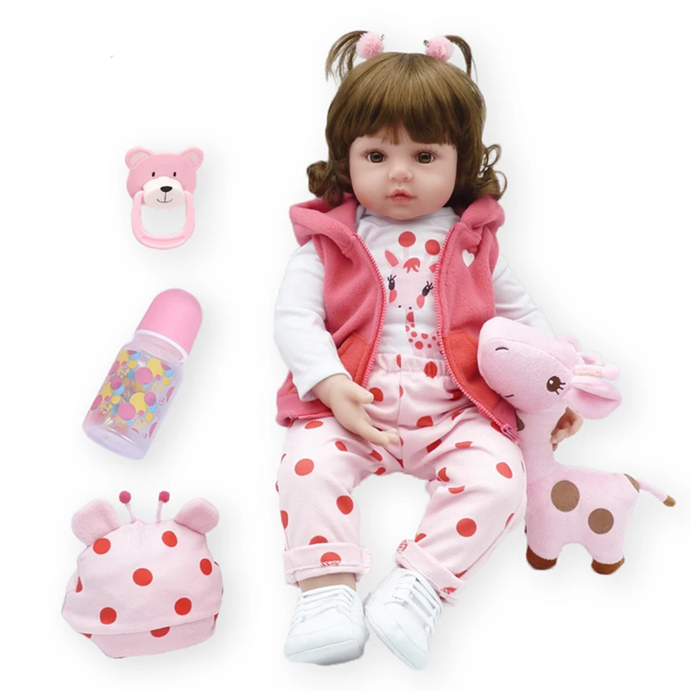 48 см Имитация мягкой силиконовой куклы-Реборн, игрушки для девочек-приятелей, куклы для новорожденных