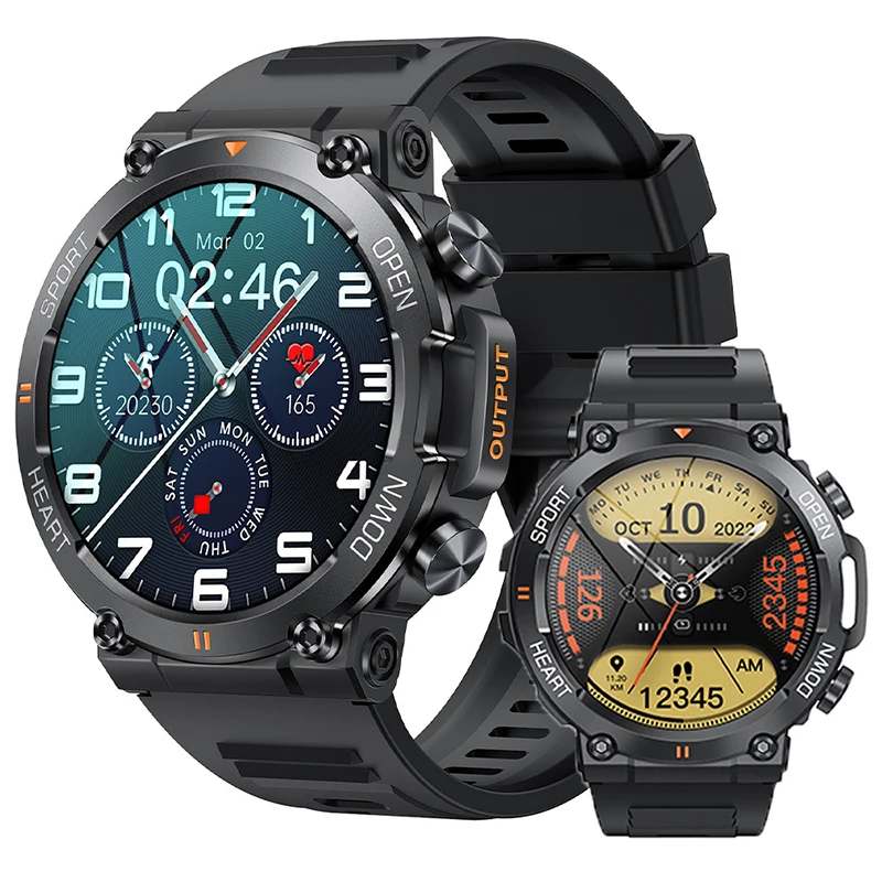 Мужские военные смарт-часы Smartwatch для измерения артериального давления