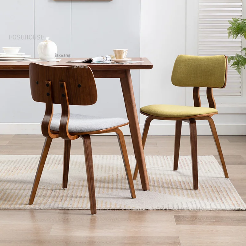Скандинавские обеденные стулья из массива дерева, стул со спинкой для кухни, спальни, Современная минималистская мебель для дома, стул для ресторана в отеле, стул для