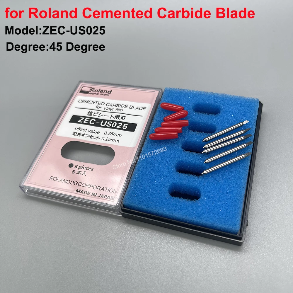 5ШТ Roand ZEC-US025 45-Градусное Лезвие Ножа Импортировано Из Цементированного Карбида Режущего принтера Roland XC540 SP300 VP540 CM500 GX-500